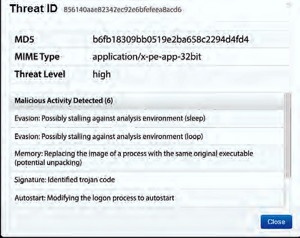 Watchguard APT Blocker Benachrichtigung