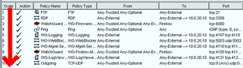 Watchguard Policy automatische Reihenfolge